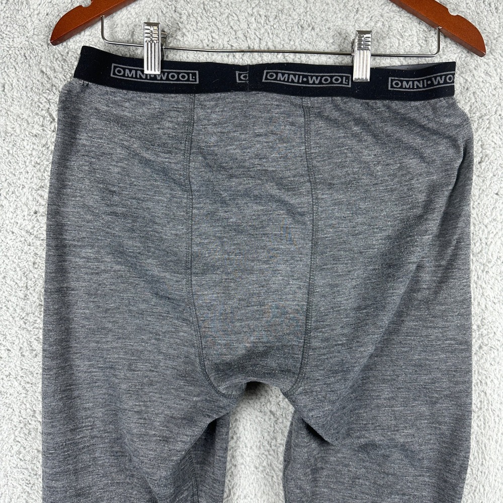 Omni-Wool Base Layer Thermal Leggings Mens Large Gray Wool Blend Long Johns - Picture 7 of 8